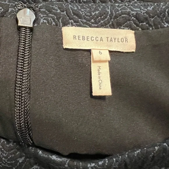 Rebecca Taylor Off The Shoulder Rose Jacquard Cutouts Sheath Dress Sz 6 - Picture 3 of 12